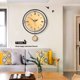thumbnail image 5 of Reloj colgante de pared con columpio de madera Retro, reloj de pared de cuarzo silencioso, decoración para el hogar, oficina y habitación, 5 of 8