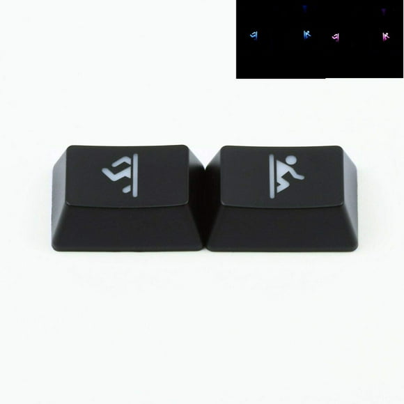 2 Pcs 1.5X R1 Backlit Set Portal Keycap Laser Carving CTRL/Win/ALT/FN Switchs OEM Profile for Most MX Mechanical Keyboards Gaming Replacement (2pcs 1.5u)