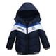 thumbnail image 1 of Gibobby Chamarra acolchada para niñasAbrigo con cremallera para niñas, chaqueta para bebés, invierno, niño pequeño, con capucha, a de viento, a rayas, ni(Marina, 18-24 Meses), 1 of 4