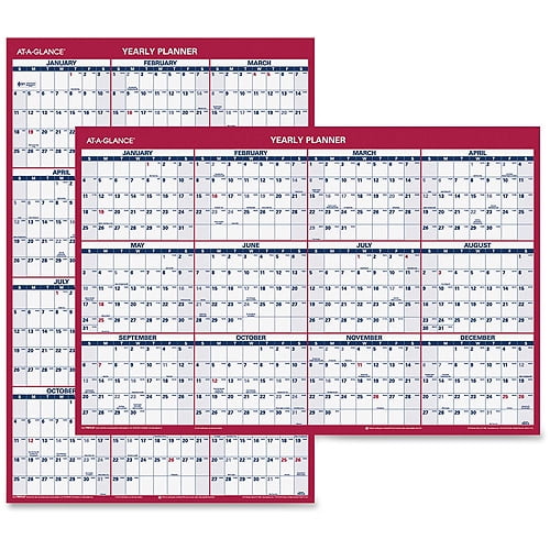 AtAGlance Reversible Yearly Wall Calendar