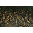 thumbnail image 3 of Joseph Hauzinger 18x13 Black Modern Framed Museum Art Print Titled - Kinderbacchanal (1781), 3 of 5