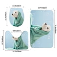 thumbnail image 2 of Bathroom Rugs Sets 3 Piece - Dog Wrapped in Towel Absorbent Non Slip Bath Mats, U-Shape Toilet Lid Cover, Contour Mat, Soft Washable Shower Mats Bath Rug Mat for Bathroom Tub Toilet, 2 of 7
