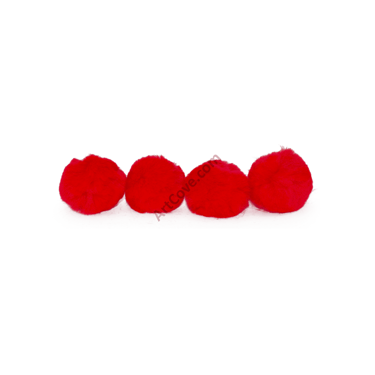 2.5 Inch Red Large Craft Pom Poms 15 Pieces 