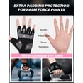 thumbnail image 2 of KKFEN-Workout Gloves for Men & Women, Full Palm Protection Breathable Exercise Gloves w/Curved Open Back, Lightweight Fitness Gloves for Pull Up, Dumbbells, Cycling, Rowing, 2 of 2