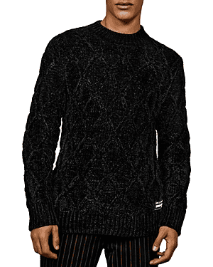 Scotch \u0026 Soda BLACK Chenille Cable-Knit 
