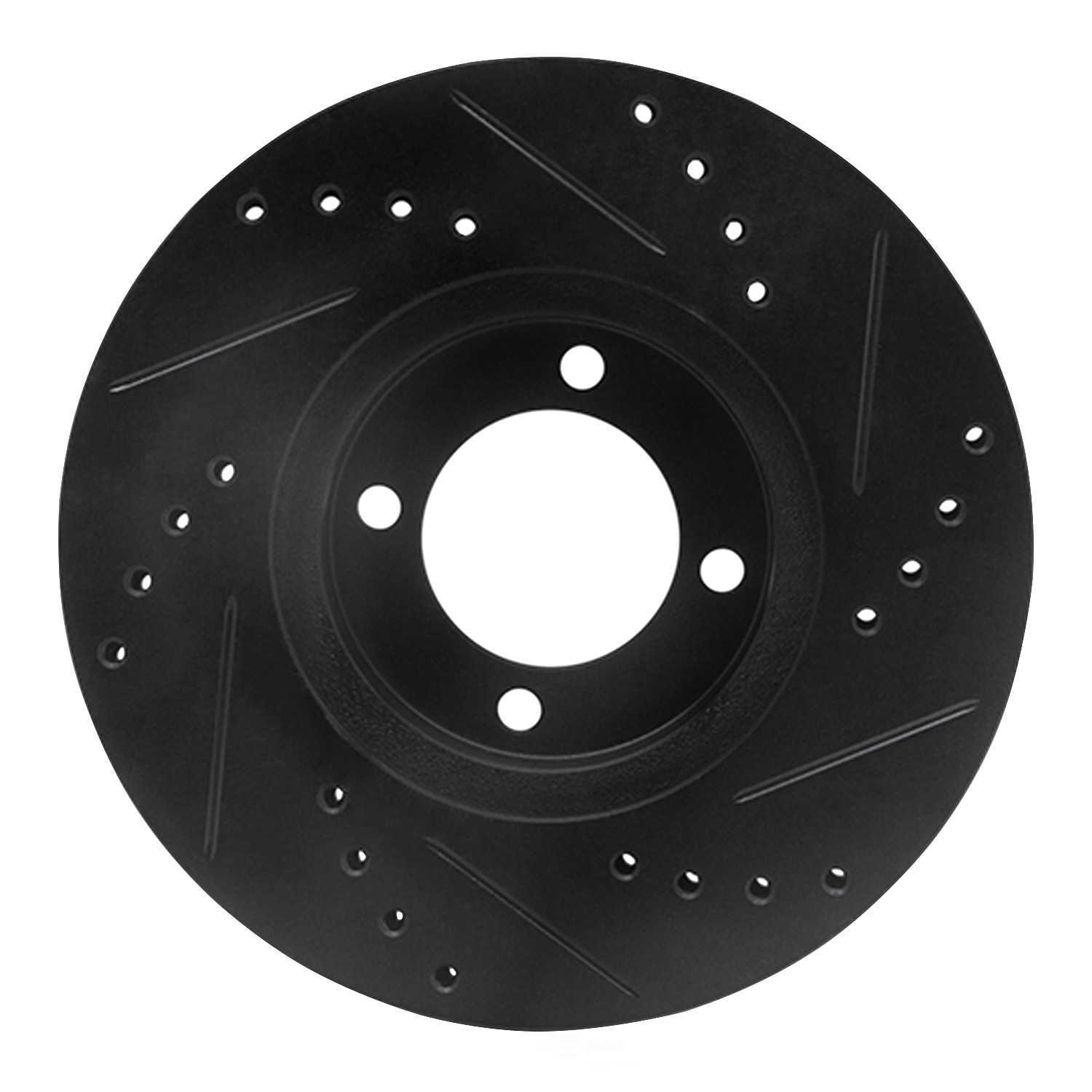 Dynamic Friction Company 633-76020L DFC Brake Rotor - Drilled And Slotted - Black