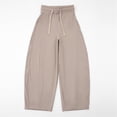 thumbnail image 6 of WAVSUF Girls Wide Leg Long Pants Breathable Lightweight Elastic Waist Wide Leg Spring Summer Casual Trousers Khaki 10-12, 6 of 7
