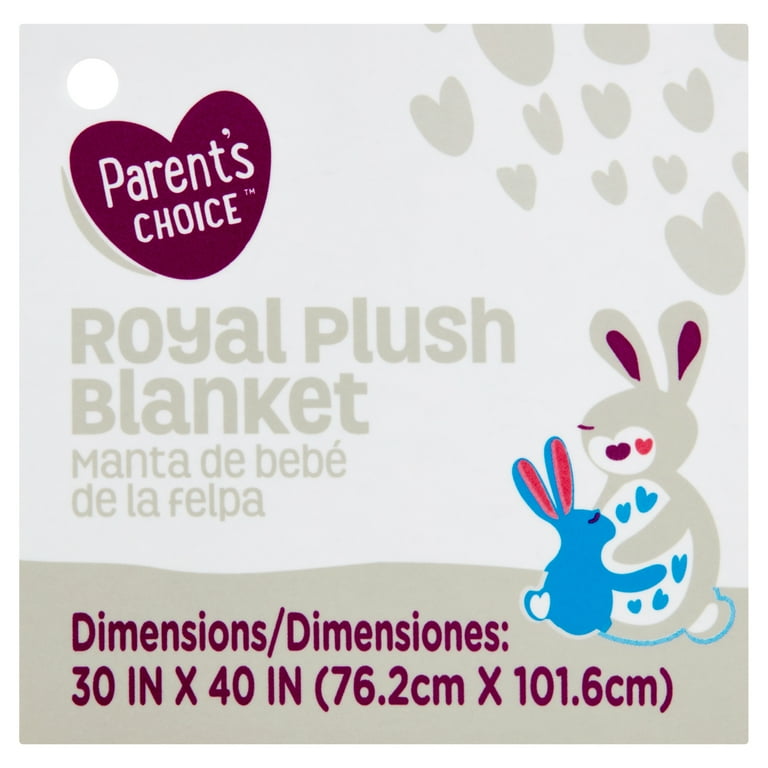 Parent s Royal Plush Blanket for Baby Boys and Girls Blue 30 x 40 Walmart