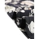 thumbnail image 5 of Blusa de satén de manga larga con cuello anudado en contraste floral para mujer Negro S, 5 of 6