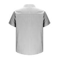 thumbnail image 4 of Mens Stripe Shirts with Pocket Short Sleeve T-Shirts Button-Down Collared Lightweight Casual Lapel Going-Out Beach Tees Tops, 4 of 6