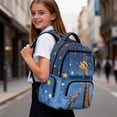 thumbnail image 7 of Yuyamidu Galaxy Giraffe Backpack for School Girls Ages 8-10 3rd-4th Grade 17 Inch Lightweight Multi-Pocket Bookbag with Padded Straps Back to School, 7 of 7