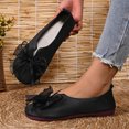 thumbnail image 4 of Rokment Women's Lace Bowknot Vintage Mary Jane Ballet Flat Wide Width Comfortable Suede Slip on Walking Loafers Casual Dress Shoes for Bride, 4 of 8