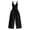 Black#sleeveless cargo jumpsuits, variant on Sleeveless Cargo Jumpsuits for Women Summer Buttons V Neck One Piece Wide Leg Rompers Pocket Baggy Vacation Travel Overalls Khaki,XXL