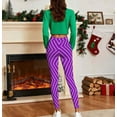 thumbnail image 5 of Gamivast Striped Yoga Leggings for Women Plus Size High Waisted Tummy Control Stretchy Pants Christmas Pull on Holiday Leggings Casual Winter Fashion Workout Running Pants, 5 of 6