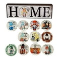 thumbnail image 1 of PVCS 13pcs Front Door Removable Twelve Interchangeable Round Card Combination Faceless Doll Ornaments 10.6in, 1 of 8