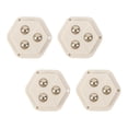 thumbnail image 1 of 4 Ruedas de Pasta, Polea Giratoria Adhesiva, Accesorio de Base Móvil, Rotación Multifuncional de 360 degree, Ruedas Giratorias Silenciosas, Rodillos para Co Blanco SM SunniMix Rodillos giratorios, 1 of 8