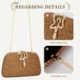 thumbnail image 3 of Summer Clutch Purse for Women Woven Beach Bag Vacation Evening Handbag 2025 for Wedding Formal, 3 of 7