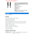 thumbnail image 2 of Front Strut and Coil Spring Assembly - Set of 2 - Compatible with 2016 - 2020 Honda Pilot 2017 2018 2019, 2 of 2