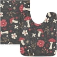 thumbnail image 3 of Coolnut Mushrooms Flower High Absorbent U-Shaped Contour Toilet Rugs Machine Washable,24"x20", 3 of 7