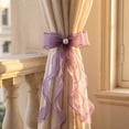 thumbnail image 5 of Sheer Organza Bow Curtain Tiebacks Pearl Decor No Punch Wavy Tassel Curtain Straps for Sweet Home Window Drape Decor Accessories Bedroom Gift, 5 of 6