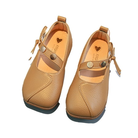 QUDDERR Toddler Kids Girls Dress Shoes Flower Girl Flats Wedding Party Shoes Soft Bottom Princess Shoes for Little Girls