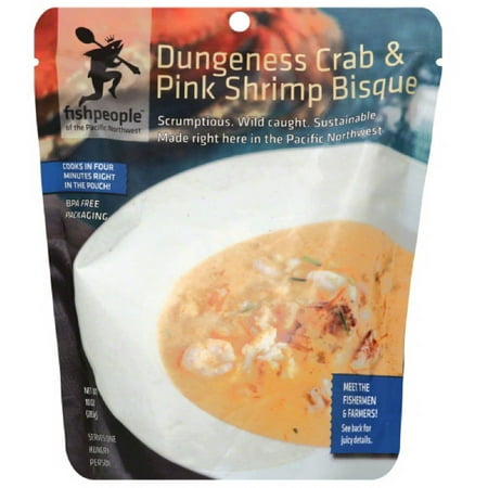 Fishpeople Dungeness Crab and Pink Shrimp Bisque, 10 oz, (Pack of