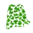 thumbnail image 6 of BLVB Boy Girl St Patricks Day Shirts Clover Shamrock Long Sleeve Tshirt for Kids Green Tee Tops 3-14 Years, 6 of 6