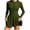 ZA-Green rash guard, variant on Women's Two Piece Rash Guard Raglan Long Sleeve Zipper Dress Built in Bras Slim Fit Surfing Bathing Suits with Boyshorts
