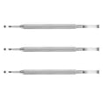 thumbnail image 1 of HIAKDOFT 3 Pcs Outils de Manucure Pousseur de Cuticules Argenté pour Amateurs d'Ongles Routine, 1 of 8