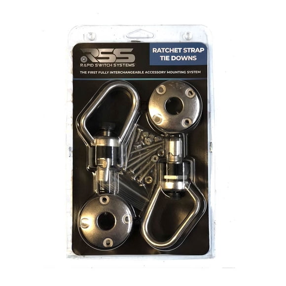 Rapid Switch Systems Tie Down Anchor RSS1002 Bolt-On Surface Mount; 3000 Pound Capacity; Stainless Steel; Set Of 2
