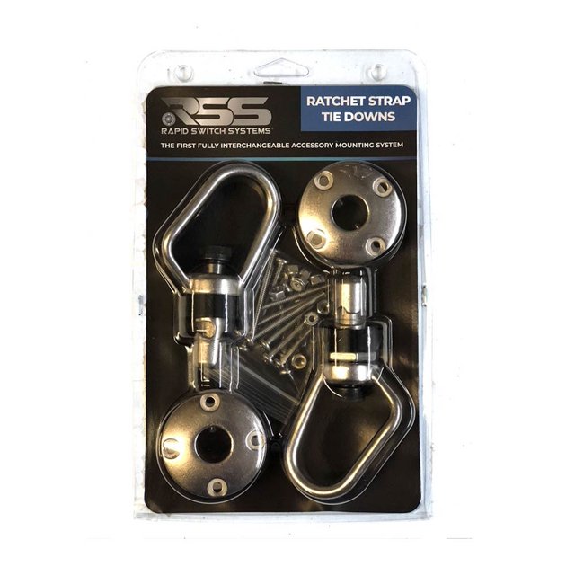 Rapid Switch Systems Tie Down Anchor RSS1002 Bolt-On Surface Mount; 3000 Pound Capacity; Stainless Steel; Set Of 2