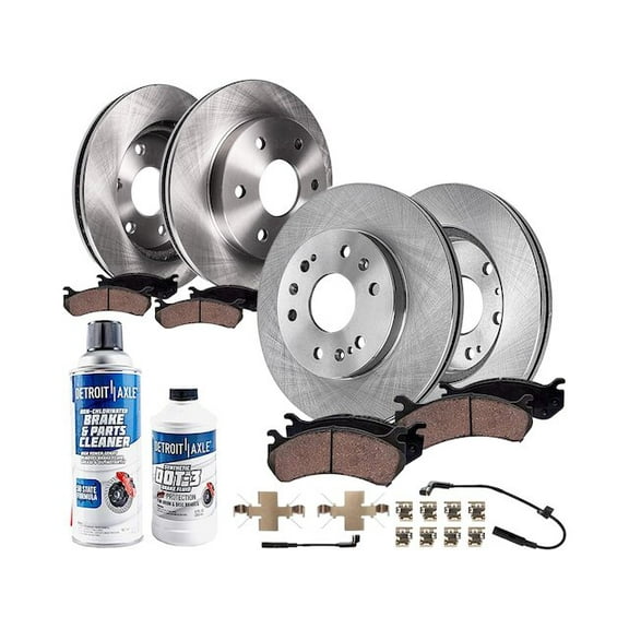Front and Rear Brake Pad and Rotor Kit - Compatible with 2019 - 2022 Chevy Silverado 1500 2020 2021