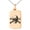 Rose, variant on Stainless Steel Iconic Pirate Crossbones Skull Engraved Small Rectangle Dog Tag Charm Pendant Necklace