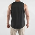 thumbnail image 2 of Caqnni Tank Tops Mens Uleeveless Shirts Retro Basic Style Easy to Match Tanks for Men (Black,XL), 2 of 6