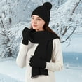 thumbnail image 6 of Winter Hat Scarf Gloves Set for Women & Men - 3-in-1 Warm Knit Beanie Touchscreen Gloves Long Scarf - Acrylic Stretchy One Size Fits Most - Perfect Christmas Gift for Her Him, 6 of 6