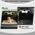 thumbnail image 4 of Binienty Beige Deer Pattern Universal Fit Car Trunk Cargo Liner, Anti-Slip Backing Durable Scratch Resistant Rear Trunk, Stylish Vehicle Interior Accessory for Sedan SUV 29" x 39, 4 of 7