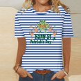 thumbnail image 2 of Camisetas Casuales de Mujer Nueva Moda Impresa Cuello Tripulado Manga Corta, Top Ligero para Diario Y Fiesta, 2 of 4