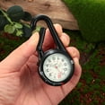 thumbnail image 5 of Black Clip-on Watch Night Light Alloy Unisex Backpack Buckle Belt fob Watch Black with White dial Ideal for Doctors Nurses, 5 of 5