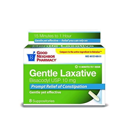 GNP Gentle Laxative 10mg, 8 Suppositories