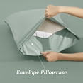 thumbnail image 4 of AiAngu Bamboo King Sheet Set, Luxury Soft 4 Pieces Bed Sheets with 18" Deep Pocket, Spa Blue, 4 of 8