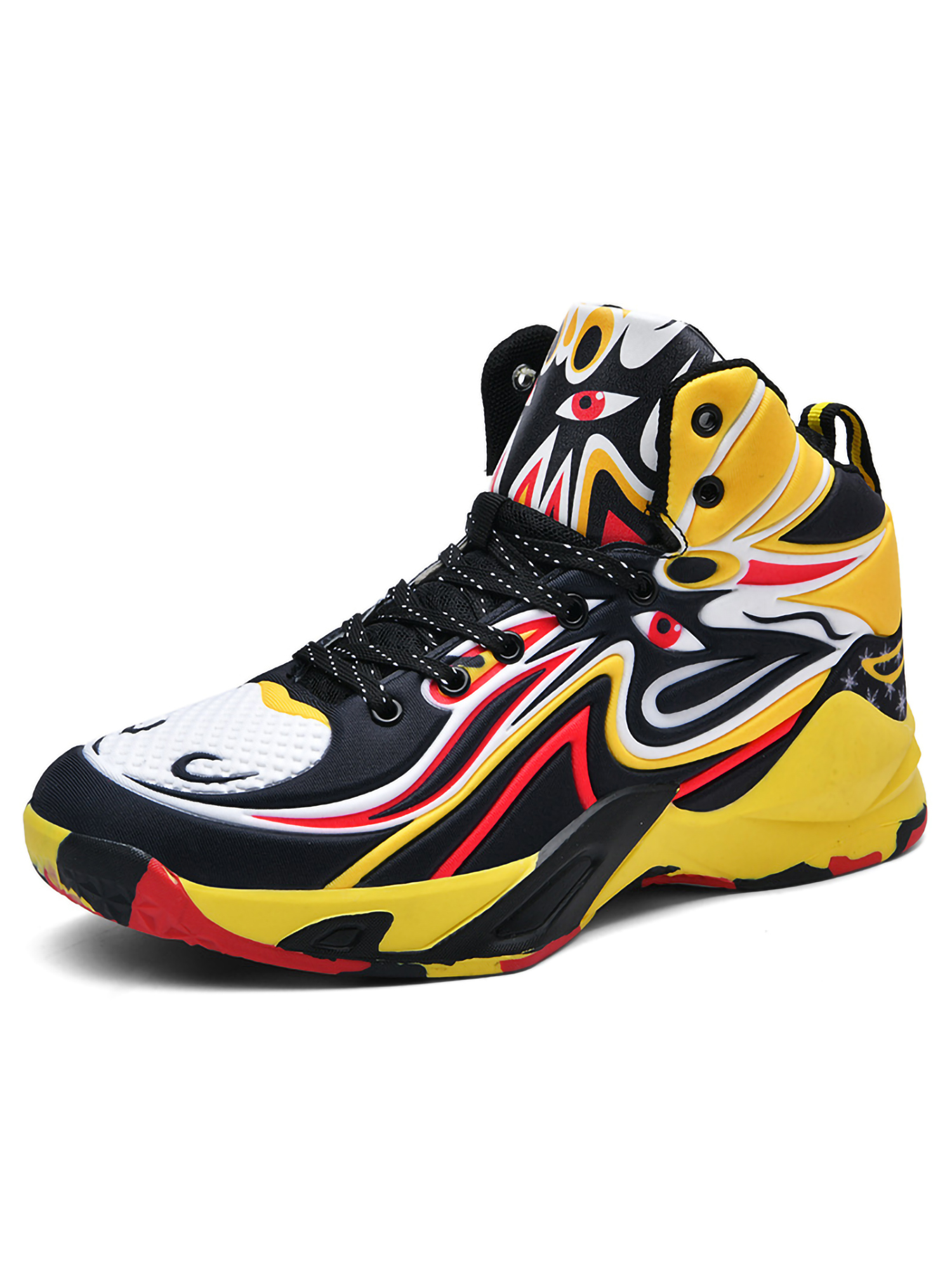 Ymiytan Men's High Top Athletic Sneakers Comfortable Gym Workout Casual