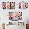 thumbnail image 4 of Designart "Exploring Optical Illusions in Op Art II" Abstract Wall Art Set Of 3 - Multi-Color Op Art Canvas Set For Living Room Decor, 4 of 7