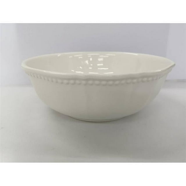 PP100-421M Vanille Rouge Bol à Céréales et à Soupe Blanc Pinpoint de 30 oz - 7 Po - Ensemble de 4