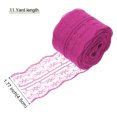 thumbnail image 2 of Unique Bargains 1.8' Wide 11 Yard Lace Ribbon Floral Pattern Dark Rose Red Lace Trim Ribbon for Gift Wrapping, Wedding Decor, 2 of 6