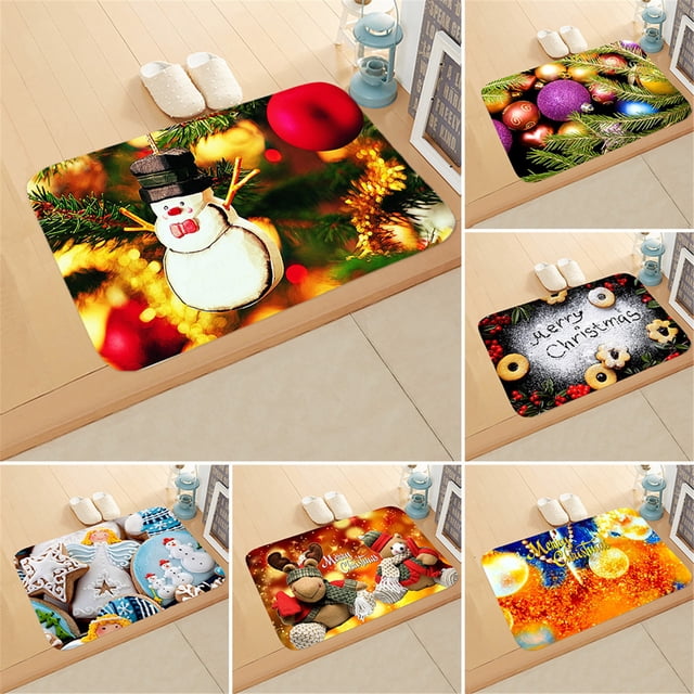 Xihbxyly Rug Area Rug Living Room Bedroom Rug Christmas Home Door Mat Absorbent Mat Living Room Kitchen Floor Mat 40x60CM