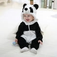 thumbnail image 2 of Luxalzxs Cute Animal Onesie, Newborn Toddler Baby Boys Girls Romper Long Sleeve Hooded Jumpsuit Fall Winter Cute Outfit Flannel Clothes Cosplay Costumes, 2 of 5