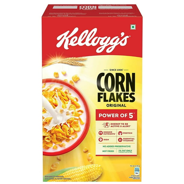 Kellogg's Corn Flakes Original Breakfast Cereal Naturally Cholesterol