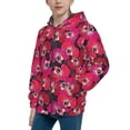 thumbnail image 2 of Picia Orchids Flowers for Boys Fashion Full-zip Hoodies & Sweatshirts with Kangaroo Pocket,Zip-up Hooded Sweatshirt for Kid, Moisture Wicking & Breathable-Small, 2 of 6