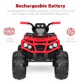 thumbnail image 6 of Best Choice Products 12V Kids Ride-On ATV Quad w/ Bluetooth, 3.7mph Max, Treaded Tires, LED Lights, Radio - Red, 6 of 7