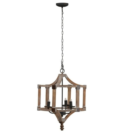 

25 Brown and Black Classic Style Three Light Round Chandelier